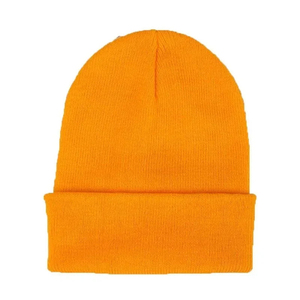 Solid Plain Basic Daily Beanie Men Durable Genuine Stitch <b>Smooth</b> Ribbed Acrylic <b>Brushed</b> Metal Design Hat Bag - Product Image 5