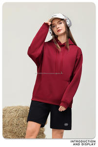 Vente en gros de streetwear automne-hiver 330gsm sweatshirts et sweats à capuche d'entraînement vierges surdimensionnés décontractés unisexe - Product Image 3