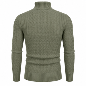 WARPRO INDUSTRY Pull à col roulé en polyester tricoté respirant pour homme, couleur unie, manches longues, épaisseur standard, hiver - Product Image 5