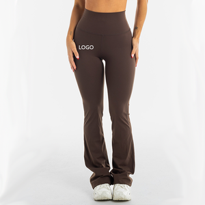 Two Piece Yoga Set Sleeveless <b>Crop</b> Top Mid Elastic Waist Full Length <b>Leggings</b> Solid Seamless Spandex/Polyester Anti-Bacterial - Product Image 6
