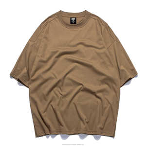 T-shirt unisexe 100% coton, épaules tombantes, t-shirt blanc surdimensionné, OEM, prix de gros - Product Image 1