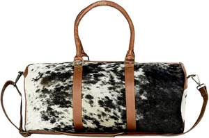 Sac à dos de luxe en cuir véritable fait main, style western, en cuir de vachette à poils, pour camping, vélo, plage, voyage, sport et gym - Product Image 5
