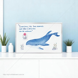 Pizarra Magnética con Diseño de Ballena y Marco de Aluminio para Decoración del Hogar y Uso Diario - Product Image 6