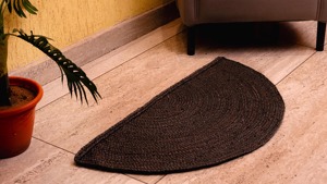 Wholesale Custom Abstract Scalloped High Pile Jute <b>Rugs</b> Eco <b>Boho</b> Handmade Carpets for Entryway or Living Room Bulk Orders - Product Image 3