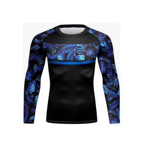 เสื้อรัดกล้ามเนื้อระบายอากาศคุณภาพพรีเมียมสำหรับ MMA BJJ พิมพ์ลายโลโก้ด้วยความร้อน แห้งเร็ว UPF50+ รับผลิตแบบ OEM ODM ขายส่ง - Product Image 5
