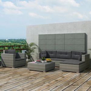Ensemble de salon gris pour jardin, pour la détente en plein air - Product Image 1