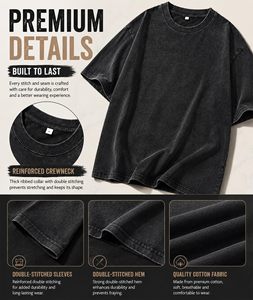 Camiseta unisex de corte holgado con hombros caídos, estilo casual, efecto lavado, teñido liso, tejido de punto transpirable. - Product Image 2