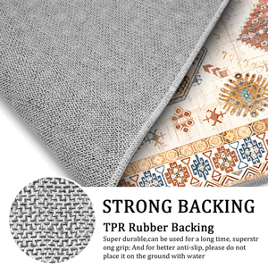 Boho 3-Piece Non-Slip Kitchen Rug Set Thick <b>Washable</b> Floor Mats <b>Runner</b> and Mats Durable Kitchen Flooring - Product Image 3