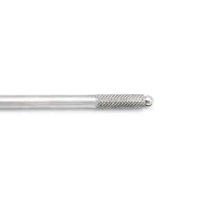 Support de micro-lame professionnel de précision en acier inoxydable argenté avec poignée moletée pour techniques de microblading précises - SET - Product Image 3