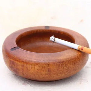 Decorative Handmade Wooden Cigar <b>Ashtray</b> American Style Customized Shape Eco-Friendly Design Classic Tabletop Smoking Ash Holder - Product Image 1