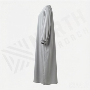 Élégante Robe de Soirée Longue en Polyester à Manches Ballon Anti-Statique pour Femmes Musulmanes – Offre de Gros OEM - Product Image 3