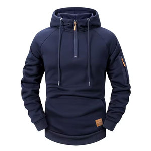 Nuevo Diseño Otoño Invierno Sudadera con Capucha Unisex Personalizada 100% Algodón Moda Casual Deportiva Retro Manga Larga con Cierre y Múltiples Bolsillos - Product Image 6