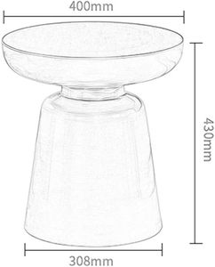 Table d'appoint métallique traditionnelle très demandée pour bureau, salon, café - Table de support durable et écologique en aluminium pour café et collations - Product Image 3