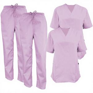 42168 Blouse médicale personnalisée à col zippé FMF, uniforme dentaire unisexe à prix réduit, 94% polyester 6% élasthanne - Product Image 4
