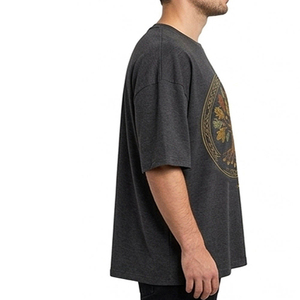 T-shirt Homme Coupe Droite Tendance 100% Coton Biologique Design Uni Écologique Décontracté Streetwear Homme T-shirt Oversize - Product Image 5