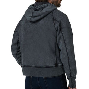 Sudaderas con Capucha de Secado Rápido, Transpirables, con Lavado Ácido, Impresión Personalizada, 100% Algodón, Logotipo, Cierre de Cremallera, Talla Grande, para Invierno - Product Image 5