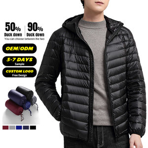 Customized Wholesale Down <b>Jackets</b> Outdoor Lightweight Quilted Design Plus Size <b>Winter</b> Windproof <b>Men's</b> Down <b>Jacket</b> - Product Image 2