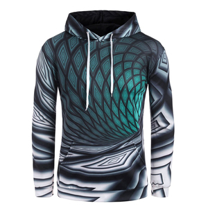 Sweat à capuche unisexe à motif géométrique, impression par sublimation, coupe ample, décontracté, manches longues, tricoté, 100% coton, vêtements d'hiver personnalisés - Product Image 1