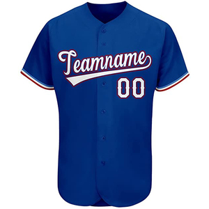 Maillot de baseball personnalisé bleu marine pour homme, manches courtes, boutons sur le devant, impression du nom de l'équipe, polyester respirant, vêtements de sport, coupe régulière pour adulte - Product Image 6