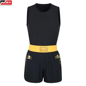 Tenue de boxe de haute qualité pour hommes, ensemble maillot et short personnalisés par sublimation, vêtements d'entraînement légers pour le combat - Product Image 1