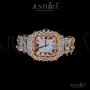 Reloj de Lujo Unisex al por Mayor, de Aleación y Acero Inoxidable Cuadrado, con Diamantes VVS, Totalmente Adornado, Estilo Hip Hop, Esfera de Cristal de Zafiro, el Mejor - Product Image 2