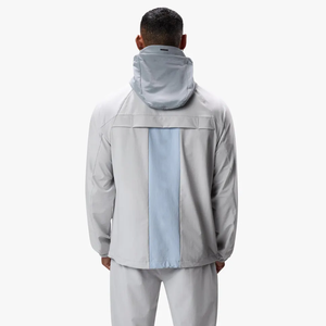 Veste de survêtement légère à capuche pour homme, manches longues, color block, séchage rapide, coupe classique, idéale pour le printemps, en polyester, avec poches latérales zippées - Product Image 2