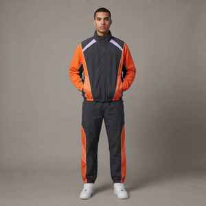Ensemble veste coupe-vent et t-shirt pour homme, personnalisé, hiver, imperméable, polyester, nylon, vêtements de sport, fabrication OEM - Product Image 3