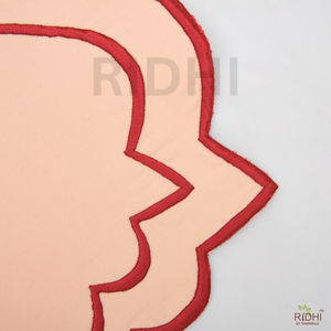 Eco Friendly White Cotton Reversible <b>Rectangle</b> Table Mat Set Modern Red Embroidery Dining <b>Placemat</b> Washable Home Decor Gift - Product Image 3