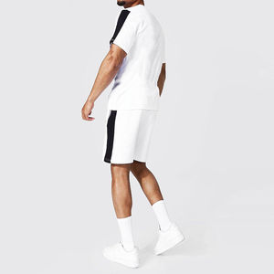 New OEM Gym Summer Breathable Sports Suit Loose Fitting T-Shirt Short Sleeved Cotton Casual Men's T Shirt Short <b>Set</b> - Product Image 2