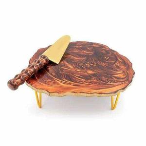 Soporte para pasteles de resina hecho a mano, elegante soporte para servir pasteles, muffins, cupcakes y para uso diario en la cocina, de la India. - Product Image 6