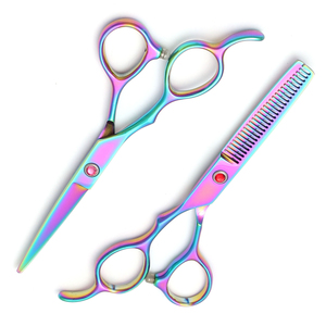 5.5" Hairdressing Professional Salon Scissors Kit for Home and Low MOQ Salon Stainless Steel Sharp Handle Barber Shears - Product Image 1