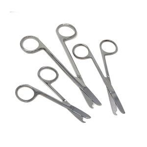 Ciseaux à sutures 3.5" 4.5" 5.5" en acier inoxydable de qualité supérieure, design à crochet délicat, pour une retraitement sûr des sutures, usage médical et chirurgical - Product Image 1
