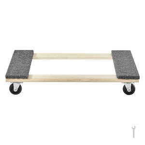 Carrello per Mobili con Capacità di Carico di 450 kg, 45x76 cm, in Legno Resistente con 4 Ruote Girevoli in PP da 7,6x7,6 cm per Spostare Mobili - Product Image 1