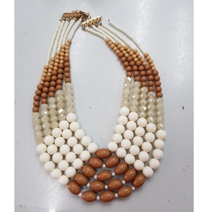 Ensemble de colliers artisanaux, perles en résine naturelle polies, collier multicolore, bijoux bohèmes tendance - Product Image 5