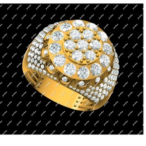 Bague en diamant au design moderne et élégant, fabrication raffinée, idéale pour les mariages, les fiançailles et les soirées. Disponible pour l'exportation. - Product Image 1