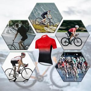 High Quality Cycling Shirts Sublimation Print Road Bike Jersey <b>Padded</b> Shorts <b>Cheap</b> Sweat Wicking Short Sleeve Wears with strap - Product Image 5