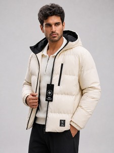 Chaqueta Acolchada de Lona para Hombre de Alta Calidad 2026, Impermeable, con Capucha, Ligera y Cálida, para Viajes Casuales y Uso Diario - Product Image 3