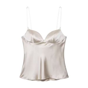 Camiseta sin mangas básica para mujer al por mayor, de mezcla de algodón elástico con relleno - Product Image 2
