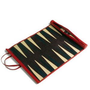 Jeu de backgammon portable de luxe en cuir, enroulable, professionnel, en daim, pour cadeaux et backgammon en plein air - Product Image 2