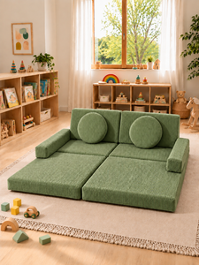 Canapé moderne pour enfants, canapé modulaire par Emerald Sofa, canapé de jeu, canapé d'appartement, tissu haut de gamme personnalisé, meubles écologiques, adaptés aux enfants - Product Image 4