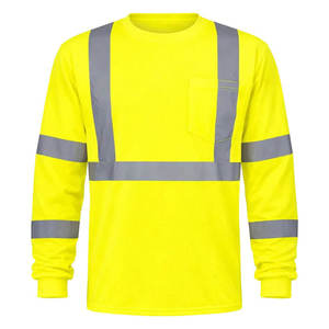 เสื้อโปโลสีเหลืองสะท้อนแสงแขนยาวกันน้ำผ้าฝ้ายเพื่อความปลอดภัย ทนไฟ ป้องกันอัคคีภัย สำหรับงานก่อสร้าง - Product Image 5