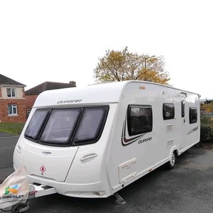 Compact Caravan Camping trailer featuring lightweight aluminum frame pop top roof design and <b>solar</b> <b>panel</b> charging system - Product Image 3