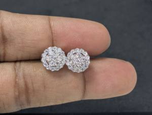 Anillos de Boda Lurba Jewels de Oro Blanco Sólido de 10K con Diamantes Cultivados en Laboratorio de 1 Ct, Certificados por IGI, Diseño de Flor, Regalo para Fiesta - Product Image 4