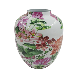 Modern Designer Glass Vase with Floral <b>Artwork</b> | Premium Decorative Vase for Living Room Centerpiece - Product Image 2