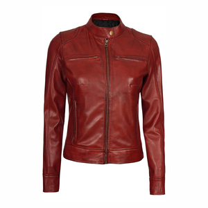 Veste longue en cuir véritable respirant à 100 % pour femmes, avec fermetures éclair, pour le printemps et l'automne, prix de gros. - Product Image 1