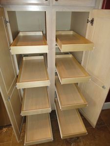 Smart Kitchen Pantry Organization Wood Roll Out <b>Shelves</b> Slide Out Cabinet Organizer Custom Wooden Storage Drawers - Product Image 3