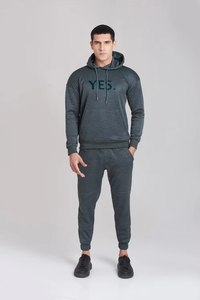 Conjunto Deportivo de Invierno Personalizado, Grueso y Holgado, 100% Poliéster, con Estampado por Transferencia de Calor, Pantalones Deportivos y Sudadera con Capucha para Hombre - Product Image 6