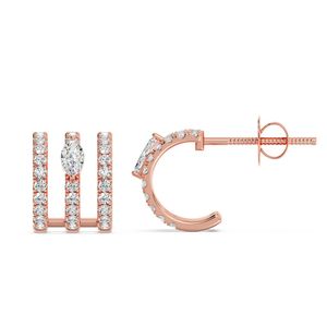 Pendientes de Aro de Triple Hilera - Product Image 4