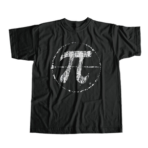 Chemises pour hommes à manches courtes, col rond, coupe classique, imprimé symbole Pi, décontractées, en polyester, logo frontal, 220 grammes, tricotées - Product Image 1