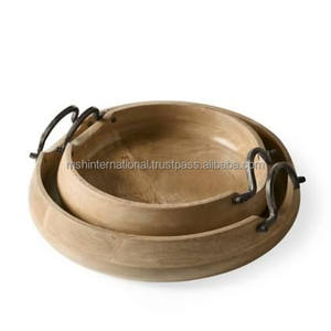 Bandeja de madera para servir cocina fruta comida desayuno bandeja de madera para Hotel restaurante bandeja de madera para servir proveedor al por mayor - Product Image 2